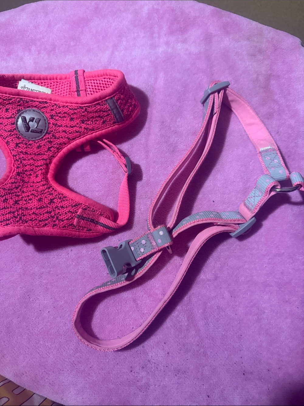 2 small to medium dog  Pink Harness and Leash Set - Brand:
